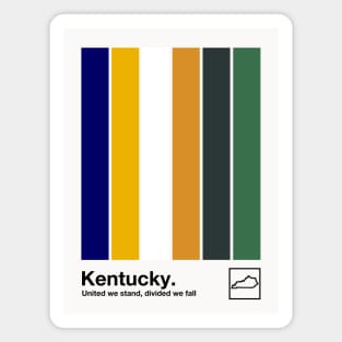 Kentucky State Flag  // Original Minimalist Artwork Poster Design Magnet